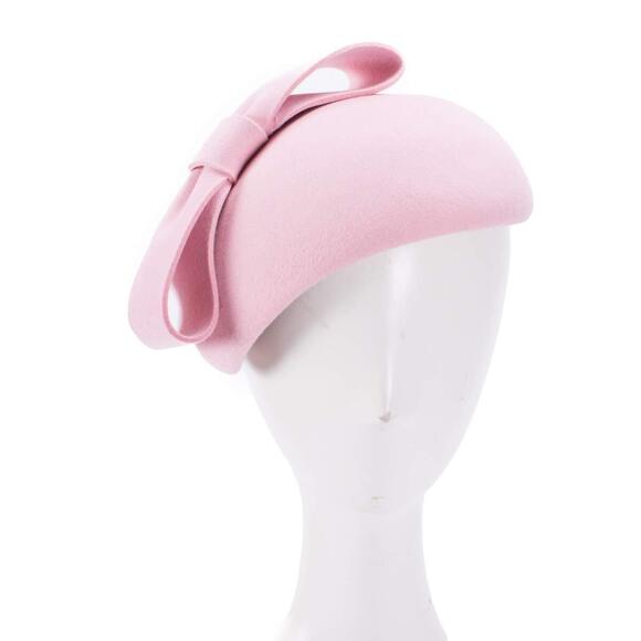 2696 Teardrop Women 1940s Wool Felt Fascinator Hat Bow Tam Beret Casque A568 main image 8